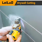 LEILUO 50 Pcs Oscillating Tool Blades Set Extra Long Titanium Multitool Saw Blades with Storage Bag Universal Fit Cutting Accessories for Wood Nails Drywall PVC Trim Home Renovation