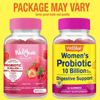 Probiotics for Women Gummies (2 Pack) - 10 Billion CFU - for Digestive Support, Gut Health, and Feminine Health Support -Berry Flavor - Vegan, Delayed Release Womens Probiotic - 60 Gummies