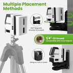 Laser Level Self Leveling, 100Ft Rechargeable Dual Modules Line Laser, Lazer Leveler Tool for Picture Hanging with Brightness Adjustment, Magnetic Bracket Carrying Case Battery Included