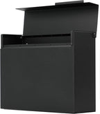 Vsons Modern Design Mailbox, Wall-Mount Mailbox Vsons Design Mitch B (Aluminum Black Powder Coated) (Black)