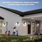 Modern Outdoor Wall Light - Waterproof Round Wall Mount Lamp for Garden/Patio - 6500K Cold Light