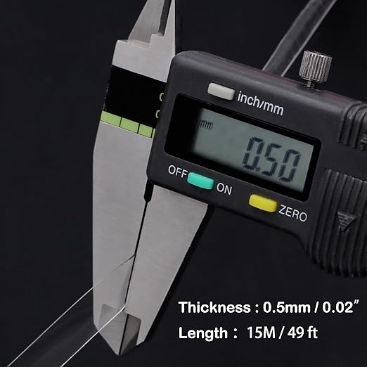 Double Sided Clear Strong Adhesive Tape, 2mm x 15M x 0.5mm Thickness Acrylic Adhesive, Transparent Tape for Mobilephone Laptop Screen LCD Repair Wood Glass Plastic Mounting DIY