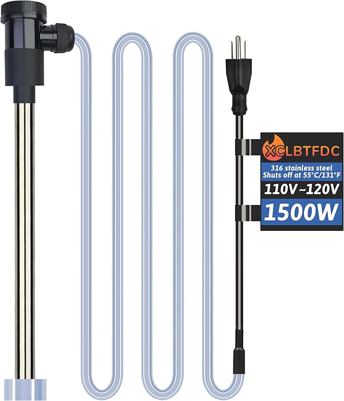 1500W Submersible Water Heater Portable Electric Pool and Hot Tub Immersion Water Heater with Temp Control, WiFi Timer for Bathtub, Spa, Swimming pool, above ground pool and Inflatable Pool