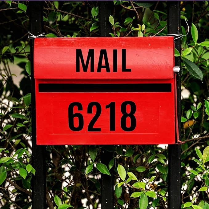 10 Sheets 780 Pcs Vinyl Letter and Number Stickers - Waterproof, Self-Adhesive Alphabet for Mailbox, Door, Window, Cars, Boats, Address(Black, 1in & 2in)