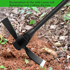 Garden Pick Cutter Mattock, 36" Heavy Duty Pick Axe with Forged Heat Treated Steel Blades Hoe for Weeding, Prying and Chopping, Digging Tool with Fiberglass Handle (5LB-with 36" Fiberglass Handle)