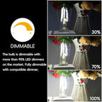 Jensense LED Edison Light Bulbs 8 Watt Dimmable 5000K Daylight White, E26 60 Watt Equivalent, Vintage Bulbs 800lm CRI 90 Clear Glass 48 Pack