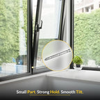 Brixwell Pivot Bar Window Replacement Part,Zinc Die Cast Construction, 3-3/16" Length, 9/32" Width, Crack Resistant, Dual End Compatibility for Tilt Window Repairs-Pack of 5