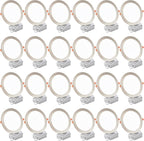 DLLT LED Recessed Ceiling Light: 24 Pack 8 Inch Brushed Nickel Recessed Lighting