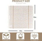 Nialnant 12PCS Little Yellow Plaid Dish Cloths,100% Cotton Soft Absorbent Cleaning Rags,Quick Drying Dish Towels for Kitchen,Washing Dishes-Little Yellow Plaid,12 x 12 in