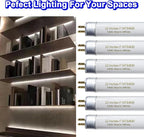 22 Inch T5 Fluorescent Light Bulb 14 Watt F14T5/WW Compatible with Sylvania Satco Philips GE Under Cabinet Lamp Light 3000K Warm White 800 Lumen G5 Base 6 Count
