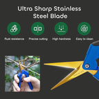 GROWNEER 3 Packs 6.5 Inch Pruning Shears with Curved Blades Trimming Scissors For Gardening Hand Pruning Snips Titanium Coated Precision Blades