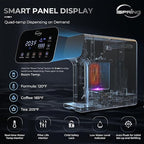 iSpring RCD100 5-Stage Countertop Reverse Osmosis System, Instant Hot RO Water Dispenser with UV, 2.5:1 Pure to Drain, 100 GPD Portable Water Filtration System, 4 Temperature Options, Plug and Play