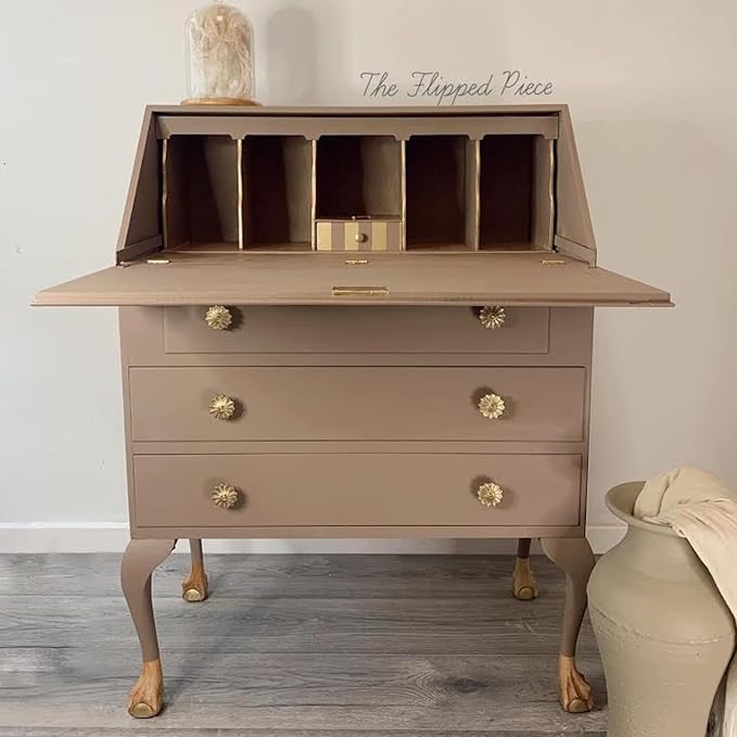 Dixie Belle Paint Company Chalk Finish Furniture Paint - Mud Puddle (8oz) - Matte Rich Taupe Chic Chalk Mineral DIY Furniture Paint