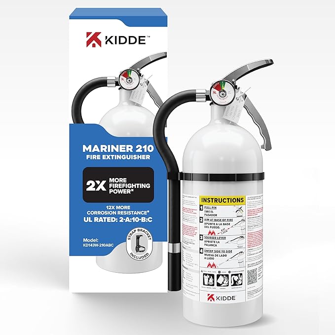 Kidde Fire Extinguisher for Boats, Single-Use 2A10BC
