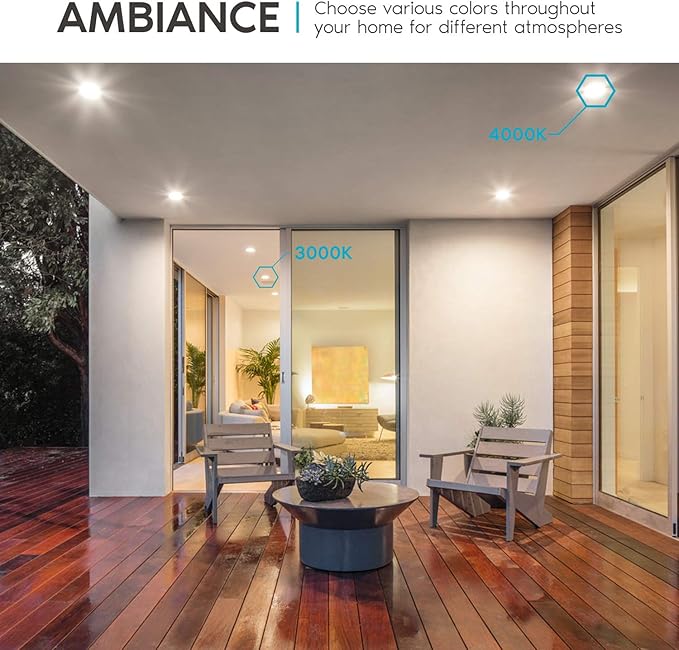 LUXRITE 4 Inch LED Recessed Can Lights, 10W=60W, CCT Color Selectable 2700K | 3000K | 3500K | 4000K | 5000K, Dimmable Retrofit Downlights, 750 Lumens, Energy Star, Wet Rated, Baffle Trim (16 Pack)