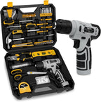 139-Piece Tool Set - Tool Kit with 8V Cordless Drill Driver in ToolBox Storage Case, General Household Drill Set for Home Repairs, Handyman, DIY Projects