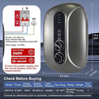 E65 Pro Pump-integrated Tankless Electric Water Heater 6.5kW 240V, LED Temp. Display with Big Knob Control, IPX4, Multi-protection, 1 Point of Use, 86-131℉ On Demand Under Sink Hot Water Heater