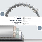 APPASO 3-Mode Kitchen Faucet with Soap Dispenser, Stainless Steel Pull Down Faucet for Kitchen Sink, Spring High Arc Tall Modern Single Handle Kitchen Sink Faucet with Sprayer Brushed Nickel