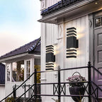 Dusk to Dawn Outdoor Wall Lights 1 Pack, IP65 Waterproof Modern Exterior Light Fixture, 3000K Warm White 3-Layer Up and Down Outdoor Wall Sconce for House Front Porch Garage