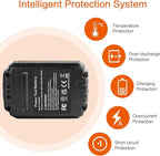 ARyee 3.0Ah 40V MAX LBX2040 Battery Replacement for Black and Decker LBXR36 LBXR2036 LST540 LCS1240 LBX1540 LST136W 36V/40V Cordless Power Tool Lithium Battery, 2 Pack