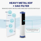 NU Aqua 4 Stage Salt Free Water Softener Whole House Water Filter System with Total Filtration - Includes Sediment, Heavy Metal KDF GAC, SoftGuard, Carbon Block Filters