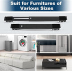 Heavy Duty Extendable Appliance Rollers Mobile Washing Machine Base,Furniture Dolly Mobile Roller,Fridge Stand Moving Cart Appliance Wheels for Washing Machines,Dryers, Refrigerators (White)