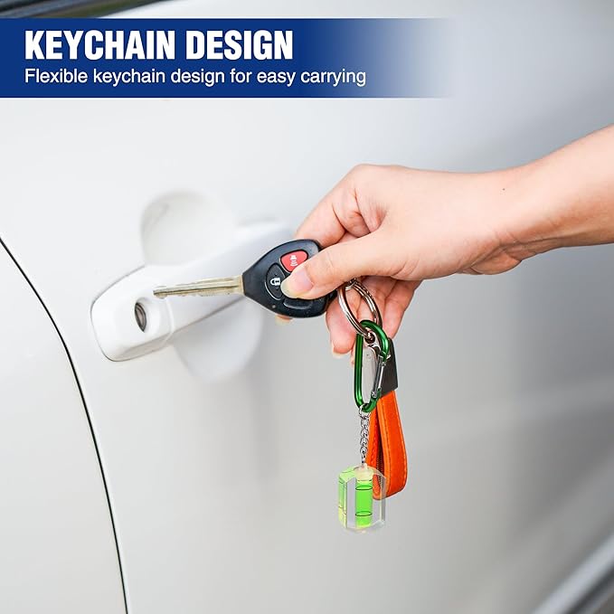 WORKPRO Small Bubble Level with Keychain 3-Pack Mini Pocket Tool Spirit Level Measuring Picture Hanging layout Tools