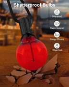 10 Pack G40 Multicolour Led Replacement Bulbs,E12/C7 Candelabra Base,1 Watt Shatterproof Colored Bulbs for Christmas Halloween Outdoor Indoor Decor (Multicolour)