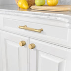 Amerdeco 10 Pack Champagne Bronze Cabinet Pulls, 3.75 Inch(96mm) Hole Center, Kitchen Cabinet Handles