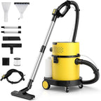 COSTWAY Wet Dry Vacuum Cleaner, 4-in-1 Portable Carpet & Upholstery Cleaner Machine with 5.5 Peak HP & 17 KPA Max Suction, Shampoo Vac Cleaner with Attachments for Floor, Stair, Sofa, Car, Gap