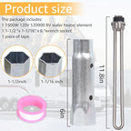 520900 RV Water Heater Element Kit, Compatible with Suburban RV SW Series Electric Water Heater Replacement Part 520789 232794 Heating Element, Screw-In Type With Wrench Socket and Tape