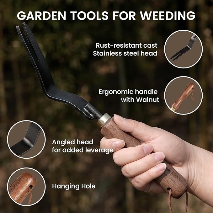 Gardening Tools Weed Puller Tool,Heavy Duty Weeding Tool with Ergonomic Handle Garden Weed Remover Tool for Planting, Flower and Vegetable Care in Lawn Garden Yard