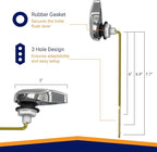 Toilet Handle Replacement (Chrome Polished, Front Mount)