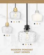 Emak 2 Pack Brushed Nickel Pendant Light Fixtures, 8 Inch Milk Glass Pendant Lights Kitchen Island, Modern Island Lights for Kitchen, Dining Room, Bathroom, PL122-BN-ML-2PK