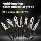 Vivicreate 7-Piece Pliers Set Heavy Duty Multipurpose Tools for Home Repair DIY Auto Electrical Work Includes Long Nose Slip Joint Linesman and Diagonal Pliers Alicates de Corte Herramientas