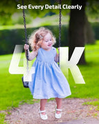 《2-Way Audio & Smart Auto Tracking》4K Outdoor Wired Security Camera System,360 Degrees Security PTZ IP Cameras,Surveillance Video Equipment, Surveillance DVR Kits