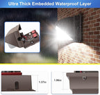 LED Wall Pack Lights Outdoor Dusk to Dawn Photocell 800W Eqv Bright 18000LM LED Exterior Buildings Security Lighting 5000K 120W LED Flood Wall Light 100V-277V IP65 Waterproof for Yard 6 Pack