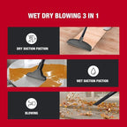 PORTER-CABLE 5 Gallon Wet Dry Vacuum, 4 Peak HP Stainless Steel 3 in 1 Shop Vacuum Blower with Powerful Suction, Ideal for Job Site, Garage, Basement, Model: PCX18406-5B