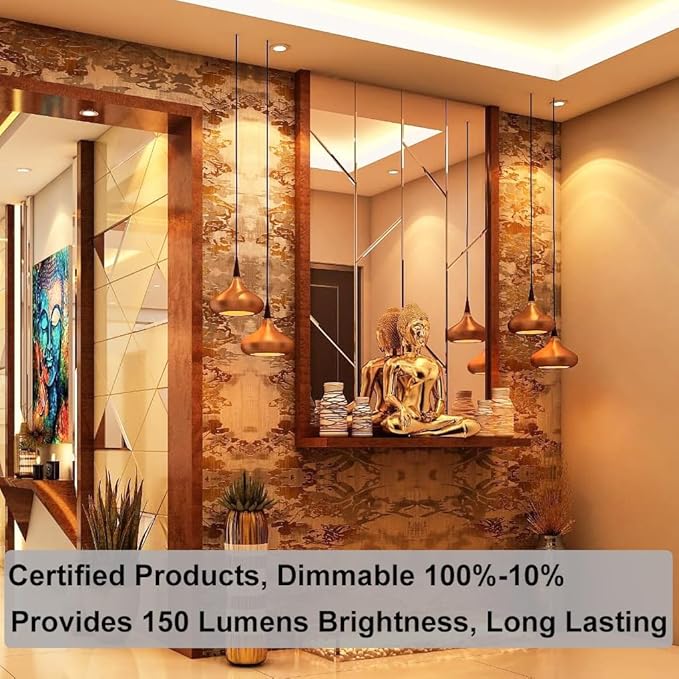 GU4 Bulb 10W 12V, 6 Pack GU4 Base MR11 Halogen Bulb, GU 4 Bulb Dimmable with Glass Cover, Fiber Optic Light Bulbs 2800K Warm White, MR11 12V 10W for Landscape, Accent, Track Lighting