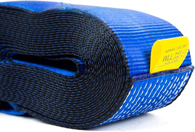 Mytee Products 4 Pack Ratchet Tie-Down Straps with Flat Hooks, 4" x 30' Ratchet Straps Blue | 16,200 Lbs Breaking Strength | Tie Down Ratchet Straps for Flatbed, Truck, Trailers Pickup