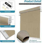 SmartWings Motorized Smart Blinds with Remote, Automatic Blackout Roller Shade Work with Alexa Homekit Thread Google Z-Wave, Electric Blind for Window, Custom Width Up to 110" W,Bouvardia Light Brown
