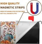 Fall Extra Magnetic Mailbox Covers Oversized Autumn Pumpkin Mailbox Covers Large Size 25.5 X 21 Inch Harvest Maple Leaf Post Letter Box Wrap Decor for Garden Yard Outside