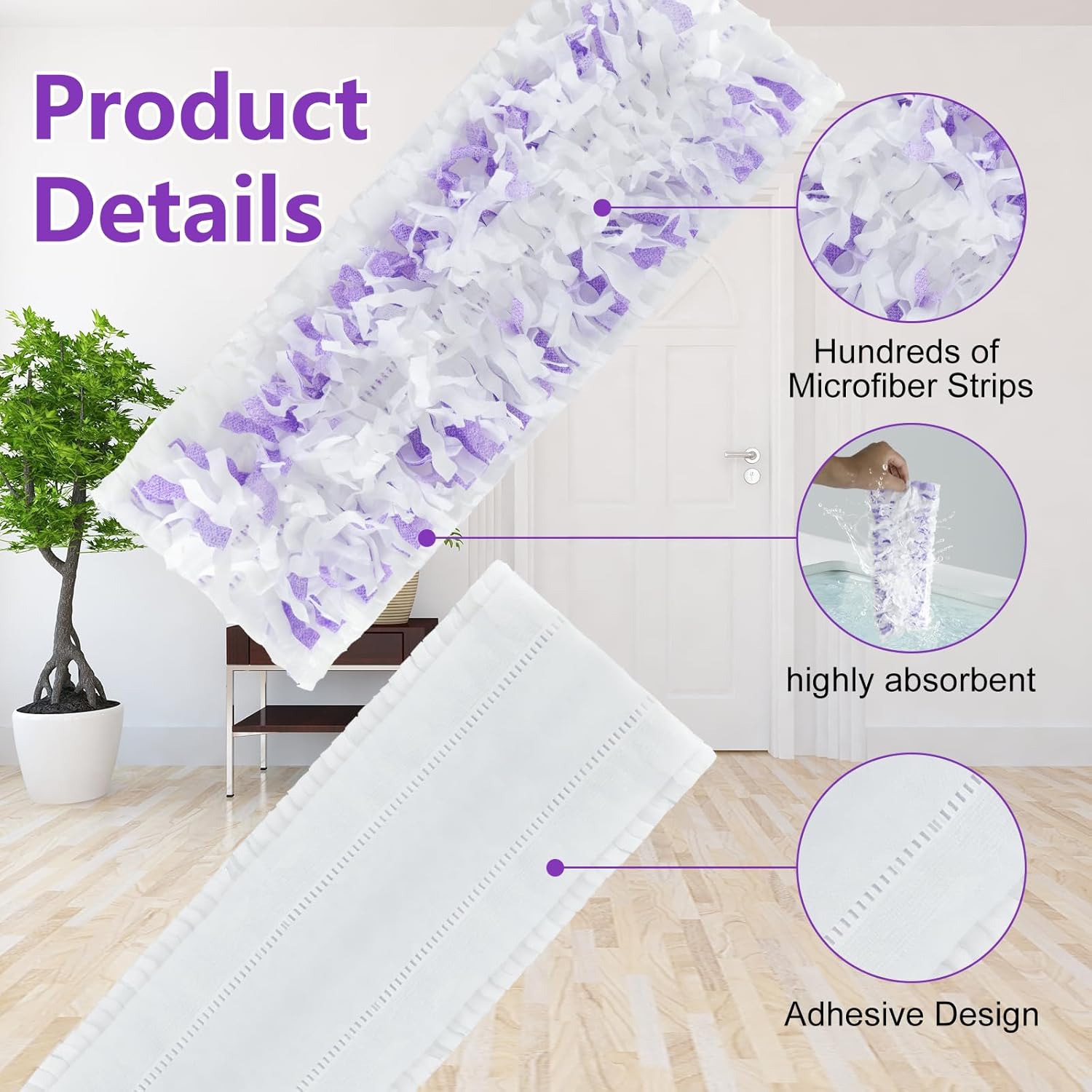 20 Count Disposable for Swiffer Power Mop Pads & Power Mop Refills for Power Mop Multi-Surface Mop, Power Mop Pads for PowerMop Wood Mop, Compatible with Power Mop Refills Liquid for Floor Cleaning