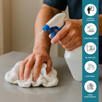 Premium Terry Towels for Cleaning - 50 lbs. Box, 20”x20” - 100% Cotton Towels Cleaning Rags - Multipurpose White Terry Cloth Rags for Garage, Shop, Auto, Home & Janitorial Use