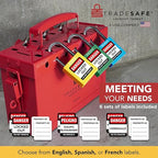 TRADESAFE Lockout Tagout Locks Set - 7 Yellow Loto Locks, Lockout Locks Keyed Different, 2 Keys Per Lock, OSHA Compliant Lock Out Tag Out Padlocks, Safety Padlocks for Electrical Lockout Tag Out Kits