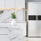 6 Step Ladder, Portable Step Ladder with Handrails, Folding Step Stool for Adult, Aluminum Step Ladder for Closet, Kitchen, Outdoor, 330LBS - Champagne Gold