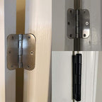 18 Pack Matte Black Door Hinges 3.5 x 3.5 Inch Interior 3 1/2 Inch Door Hinges for Doors Rounded 5/8" Radius Corners Flat Iron Hinge 3 ½"x 3 ½" Door Hardware Controls
