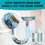 Multi-Purpose Probiotic Enzyme Cleaner, Made in USA - Pet Stain and Odor Remover - Concentrated - Professional & Home Strength Drains, Floors, Bathrooms, Toilets Trash Can, (1 gallon, Fresh fragrance)