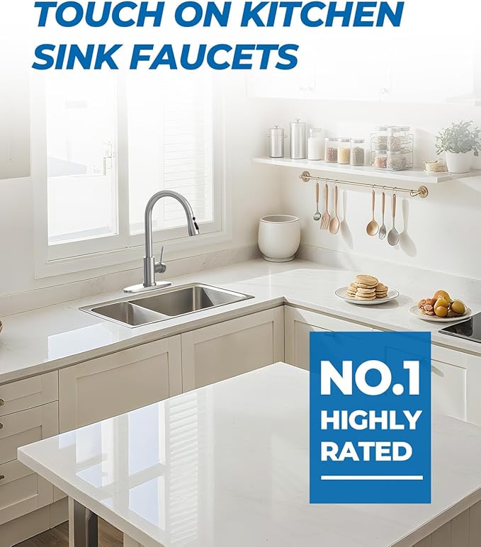 WEWE Drinking Water Faucet, Lead-Free Kitchen Water Filter Faucet for Reverse Osmosis or Water Filtration System, RO Faucet, Brushed Nickel