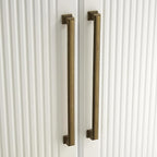 10 Pack 10 Inch(254mm) Hole Center Antique Brass Modern Cabinet Pulls Kitchen Cabinet Handles Kitchen Cabinet Hardware Timeless Drawer Pulls for Dresser Cupboard Wardrobe, A-Brass(10x10)